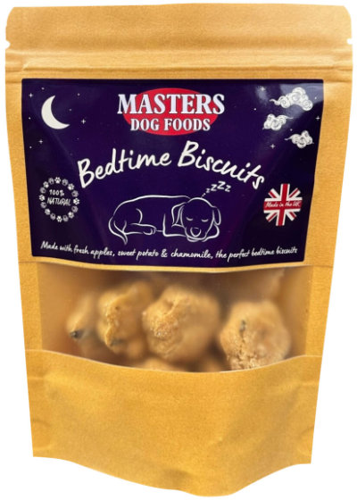 Photo of a bag of Masters Bedtime Biscuit Treats